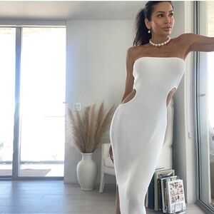 Meshki strapless knit dress